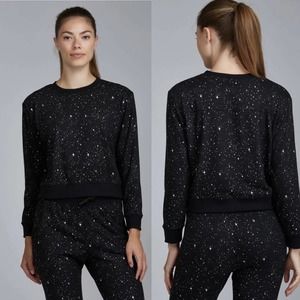 Noli Celestial Crew Neck Sweatshirt Black & Silver